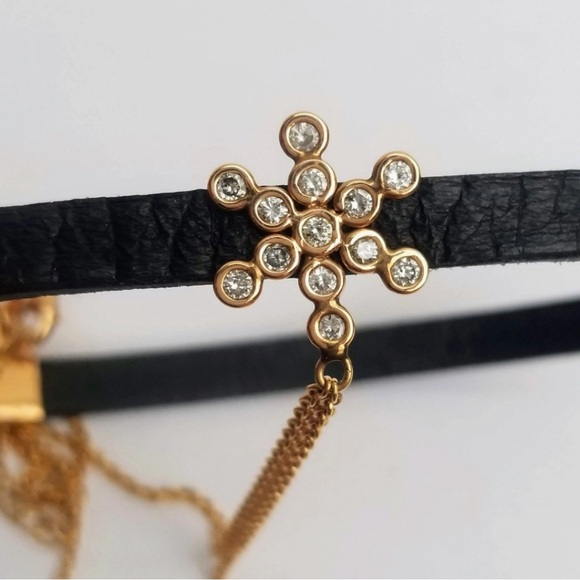 Jacquie Aiche 14k gold chain choker diamonds - Picture 3 of 4